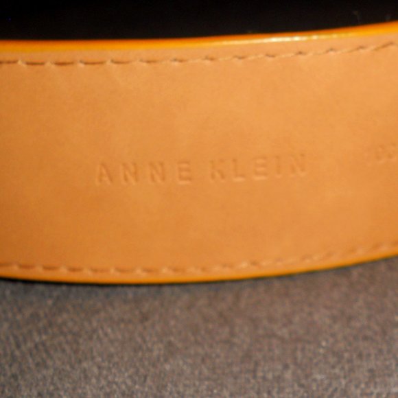 NWT Anne Klein XS Mustard Yellow Belt Synthetic Leather - Picture 5 of 7
